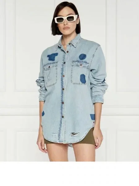 One Teaspoon De blugi cămașă HENDRIXE | Oversize fit albastru