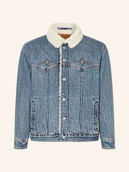 Levi's® Džínová Bunda tmavě modrá bílá