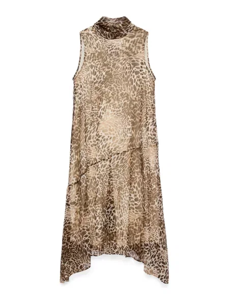 VERO MODA Rochie VMSMILLA ecru / deschis / maro închis bej