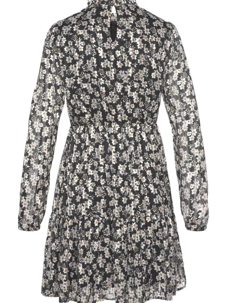 LASCANA Rochie de seară galben / negru alb