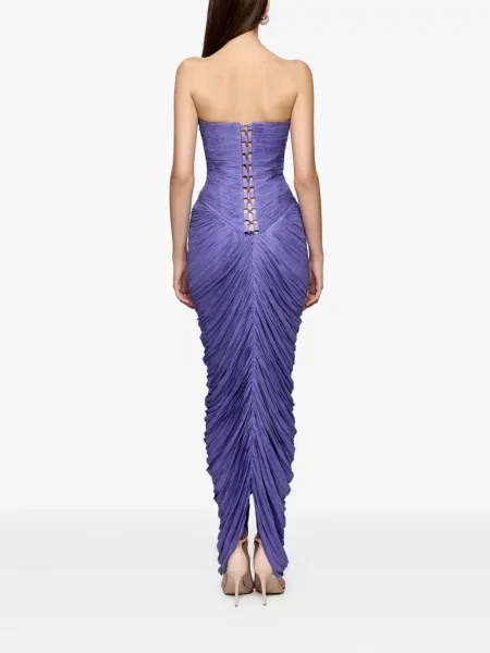 Rochie Ana Radu drapată de costum violet