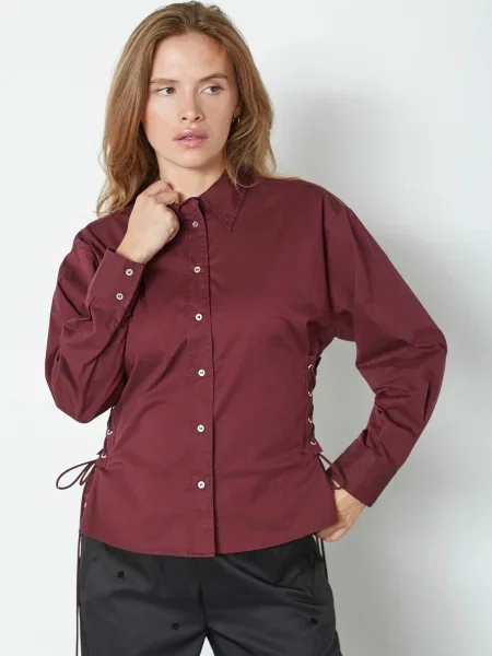 Co'couture Bluză PoppyCC vin roșu