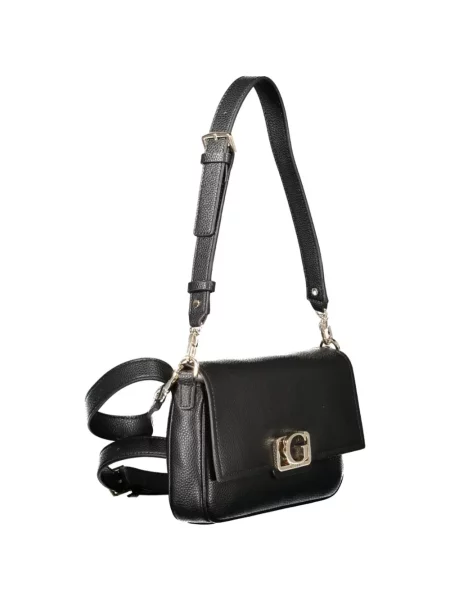 Чанта Guess с автограф черно