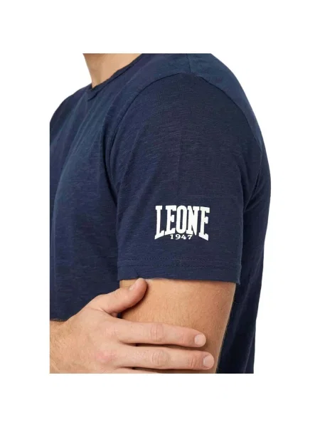 Kratak majica Leone 1947 kratki rukavi s autogramom plava