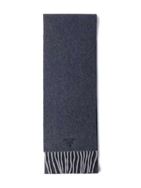 Fular Prada cu broderie albastru