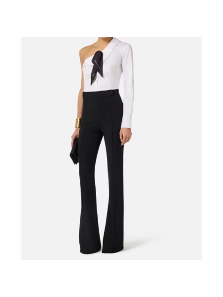 Spodnie Elisabetta Franchi z logo czarne