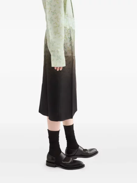 Fustă midi Jil Sander cu model floral până la genunchi verde