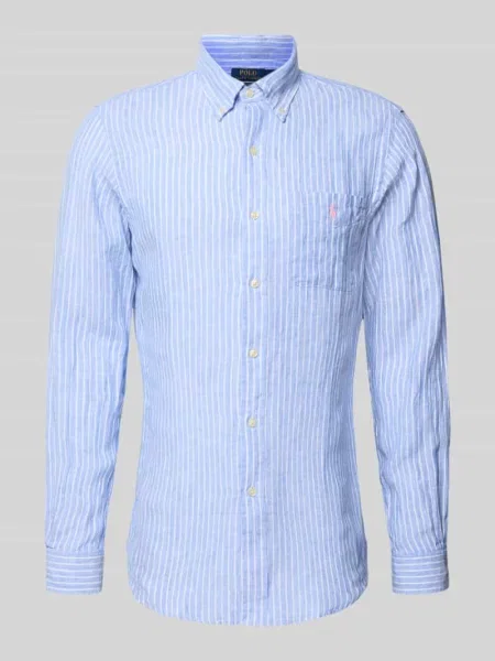 Koszula casualowa o kroju regular fit z czystego lnu Polo Ralph Lauren granatowa
