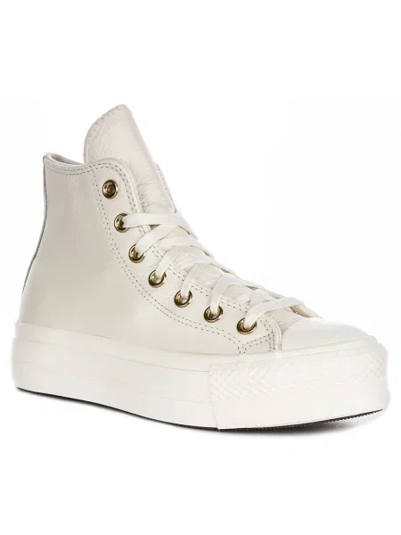 Sneakersy Converse skórzane beżowe