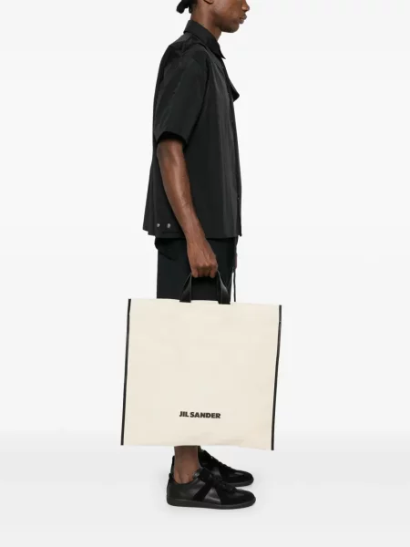 Torba Jil Sander płócienna biała