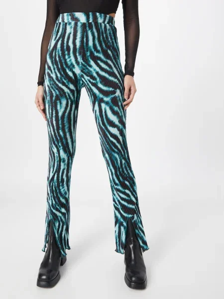 BZR Pantaloni verde jad / negru alb