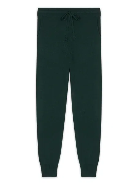 JUST CASHMERE Kalhoty WENDY tmavě zelená