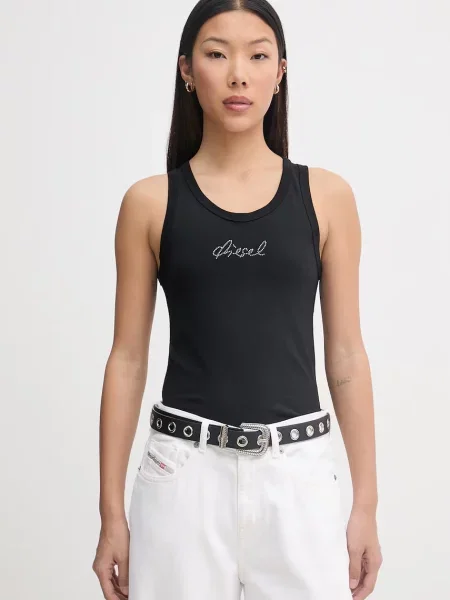 Diesel top bombažen črna