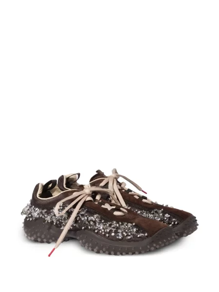 Sneakerși Miu Miu din piele de căprioară maro