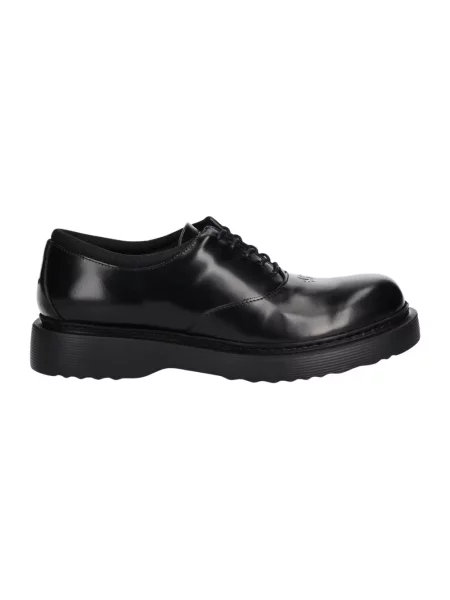 Półbuty Filling Pieces sznurowane skórzane czarne