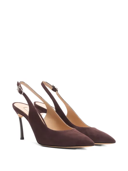 Pantofi cu toc Casadei slingback maro
