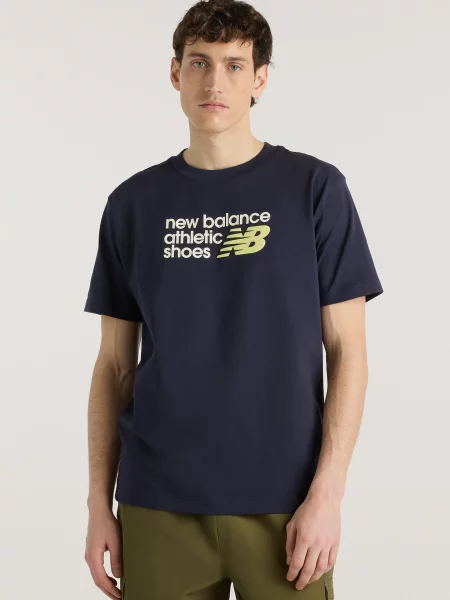 Футболка New Balance с лого синяя