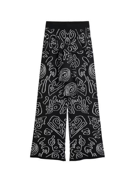 Desigual Pantaloni negru alb