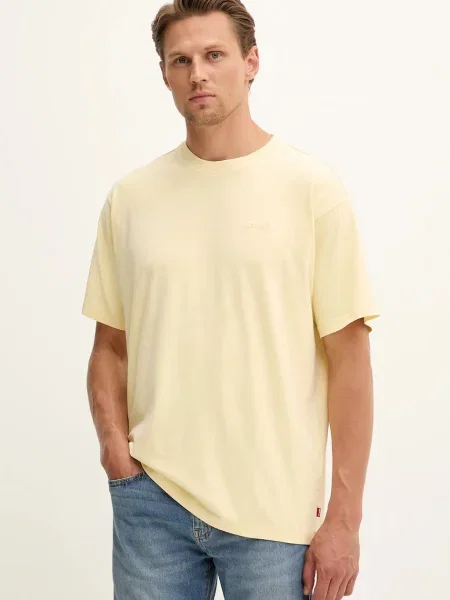 Тениска Levi's с изчистен дизайн жълто