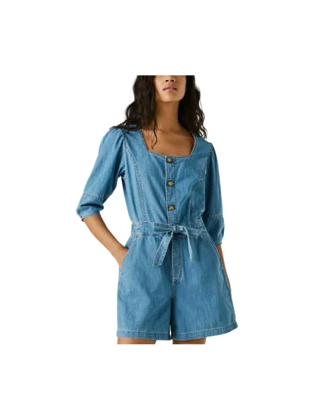 Kombinezon jeansowy Pepe Jeans niebieski