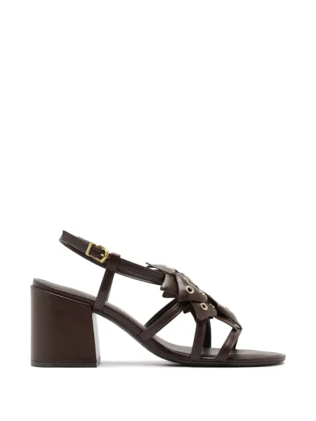Sandale Arezzo cu model floral maro