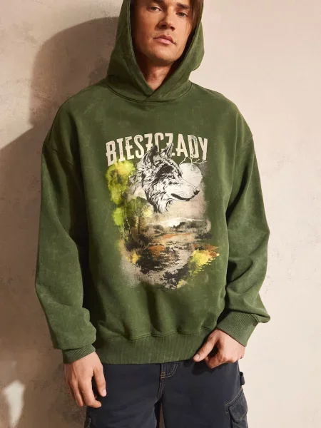 Medicine bluza z kapturem zielona