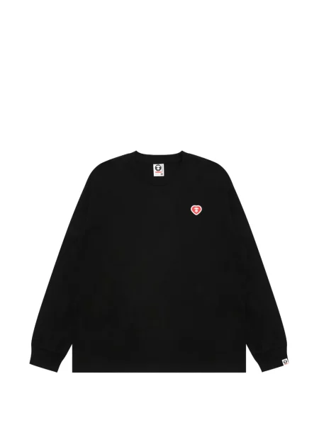 Pulover Aape By A Bathing Ape cu motiv cu inimi negru