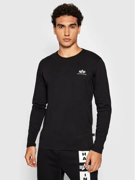 ALPHA INDUSTRIES Tričko / biela čierna