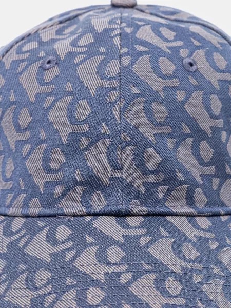 Czapka z daszkiem z fakturowanym wzorem z logo Ck Calvin Klein niebieska