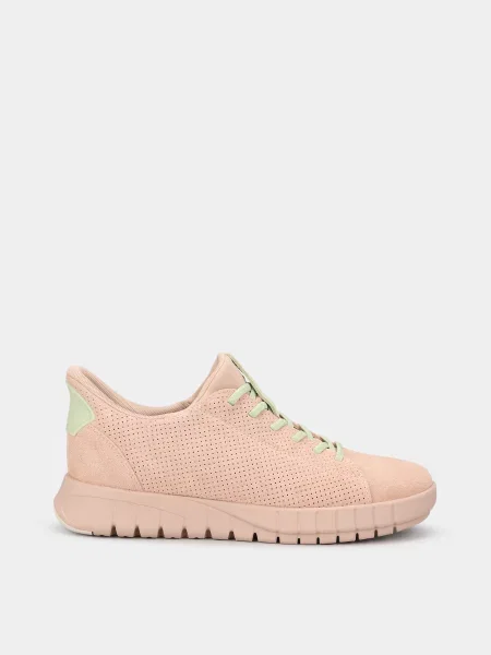 Замшевые повседневные кроссовки Geox бежевые