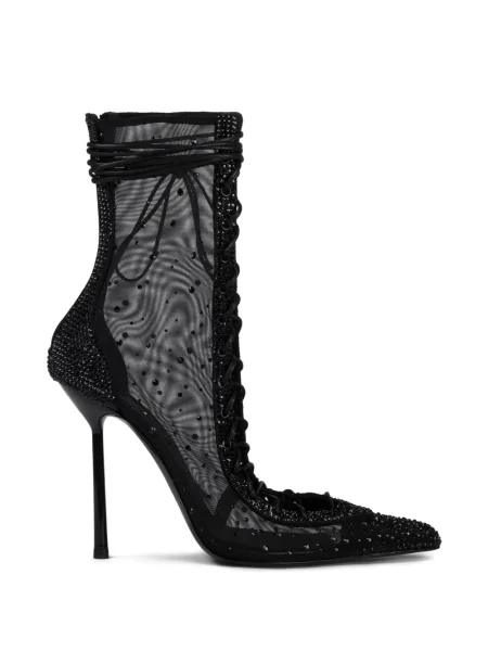 Botine Le Silla cu șireturi din dantelă negru