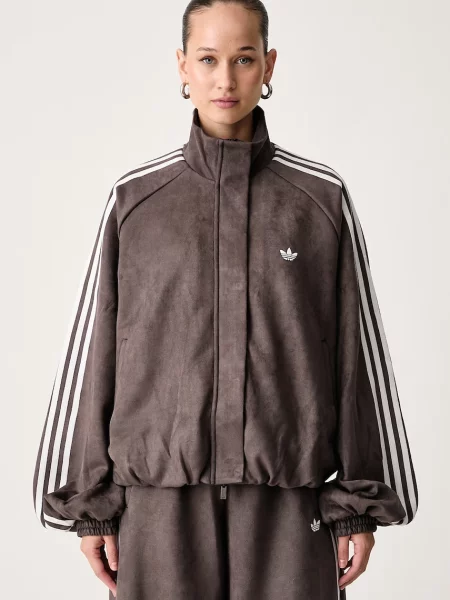 Adidas Originals kurtka przejściowa Adilenium Season 6 Faux Suede brązowa