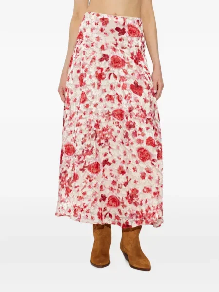Fusta maxi Isabel Marant de mătase cu model floral cu imagine