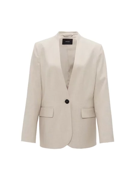 Marynarka Opus w jednolitym kolorze klasyczna beżowa