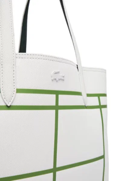 Lacoste shopper torba za žene od imitacije kože bijela