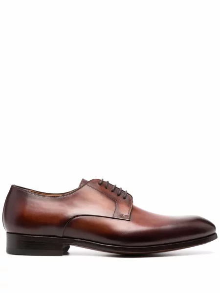 Pantofi derby Magnanni din piele maro
