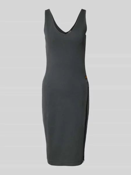 G-Star sukienka midi dopasowana szary