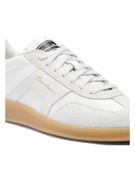 Sneakersy Santoni skórzane białe