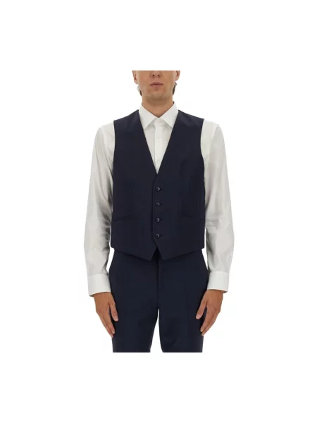 Kamizelka Hugo wełniana niebieska