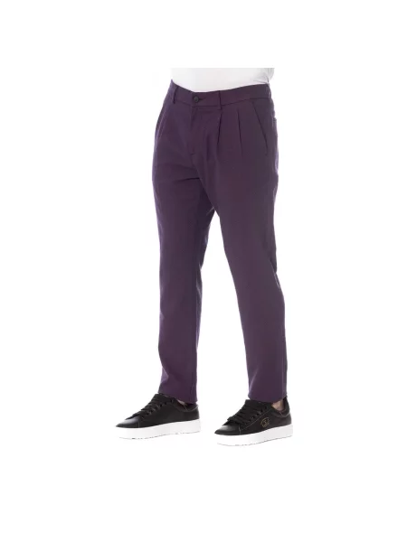 Spodnie Trussardi fioletowe