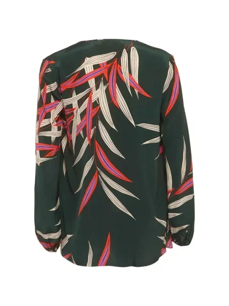 Svilena bluza Dvf Diane Von Furstenberg s printom zelena