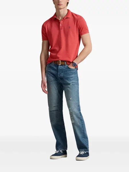 Pletene sportske kratke hlače Polo Ralph Lauren s printom bijela