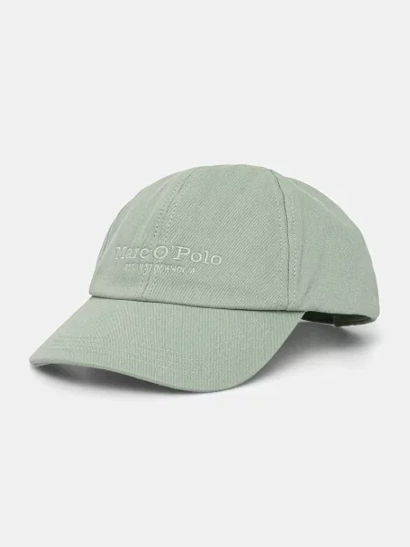 Шапка с козирка Marc O'Polo тюркоазено с апликация