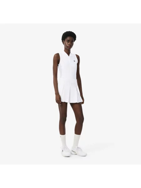 Lacoste Spódnica Tenisowa Ultra Dry Z Wewnętrznymi Szortami biała