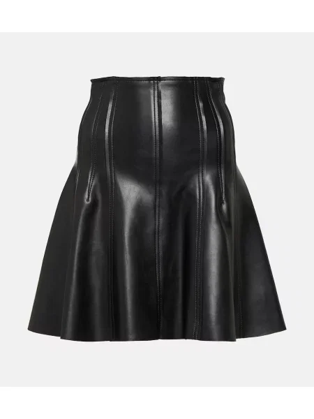 Spódnica skórzana Norma Kamali czarna