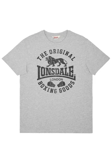 LONSDALE Tricou Grinton gri amestecat negru