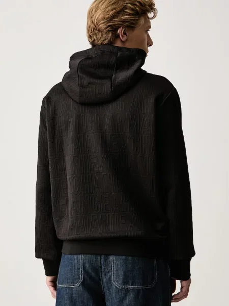 Armani Exchange bluza z kapturem czarna