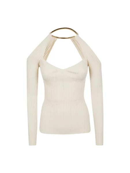 Sweter Elisabetta Franchi biały