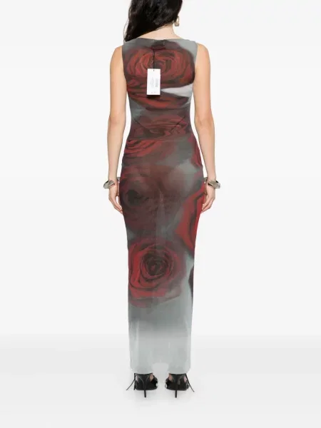 Rochie midi Jean Paul Gaultier cu imagine până la genunchi de costum gri
