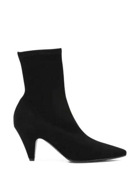 Cizme scurte Del Carlo din piele de căprioară negru